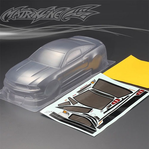 하비몬[#PC201214] 1/10 Ford Mustang Boss 302 Body Shell w/Light Bucket, Decal, Window Masks (Clear｜미도색)[상품코드]MATRIXLINE
