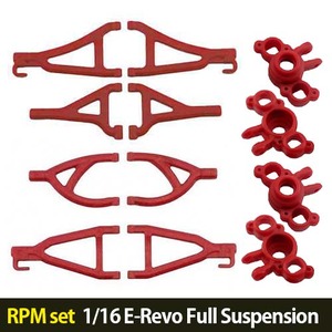 하비몬[RPM세트할인-5%] 1/16 E-Revo Full Suspension A-arms (Red)[상품코드]-