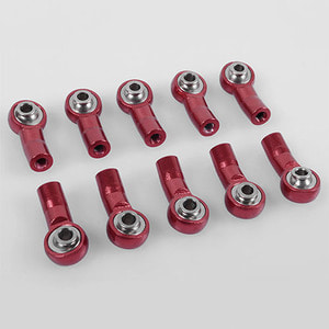 하비몬[#Z-S1366] [10개입] M3 Bent Aluminum Axial Style Rod End (Red) (볼 M3｜로드 M3｜길이 21mm)[상품코드]RC4WD