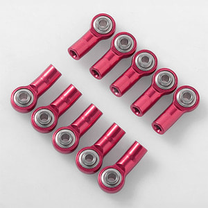 하비몬[#Z-S1655] [10개입] M3 Bent Short Aluminum Rod Ends (Red) (볼 M3｜로드 M3｜길이 22mm)[상품코드]RC4WD