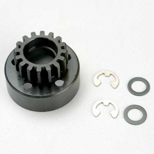 하비몬[#AX5215] Clutch Bell (15-Tooth)/5X8X0.5mm Fiber Washer (2)/ 5mm E-Clip (Requires 5X11X4mm Ball Bearings Part #4611) (1.0 Metric Pitch)[상품코드]TRAXXAS