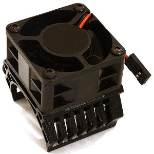 하비몬[#C28599BLACK] 36mm Motor Heatsink+40x40mm Cooling Fan 16k rpm for 1/10 TR-MT10E &amp; TRX-4 (Black)[상품코드]INTEGY
