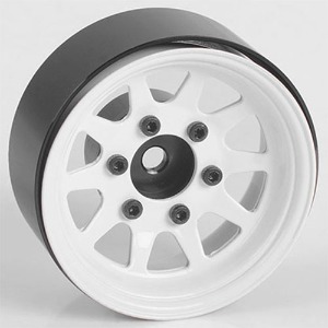 하비몬[Z-W0309] (4개입｜12mm 육각 허브) OEM 6-Lug Stamped Steel 1.55&quot; Beadlock Wheels (White)[상품코드]RC4WD