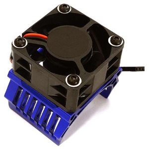 하비몬[#C28605BLUE] 42mm Motor Heatsink+40x40mm Cooling Fan 16k rpm for Traxxas 1/10 E-Maxx[상품코드]INTEGY