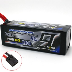 하비몬14.8V 8200mAh 100-200C 4S Hard Case Lipo Battery (TRX잭)[상품코드]RC9