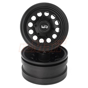 하비몬[#WL-0120BK] [2개입] 1.55 Aluminum CNC 12 Spoke Beadlock Wheel Black Ver 2[상품코드]YEAH RACING