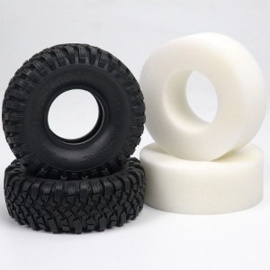 하비몬[#97400690] [2개입] 1.9&quot; Black Rock Tires (Standard Rubber) w/Inserts (크기 102 x 36mm)[상품코드]CROSS-RC