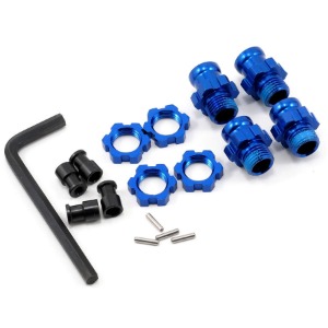 하비몬[#AX5853X] Traxxas Aluminum 17mm Wheel Adapter Set (Blue) (for Slash 2WD, Rustler 2WD, Stampede 2WD)[상품코드]TRAXXAS