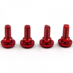 하비몬[#SDY-0325RD] [4개입｜서보 스크류] Aluminum Servo Grommet Step Screws (Red) (규격 M3 x 길이 8.0mm/나사산 부분 6.0mm)[상품코드]SLIDELOGY