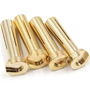 하비몬[#WPT-0127] [4개입] 4x18mm Gold Male Bullet Plug[상품코드]YEAH RACING