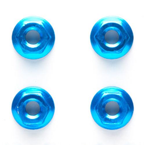 하비몬[#TA42143] 4mm ALU Serrated Nut Blue(*4)[상품코드]TAMIYA