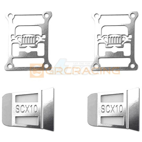 하비몬[#GRC/G166LCS] Stainless Steel Tail Light Guard Logo C for SCX10 III Wrangler (Silver)[상품코드]GRC