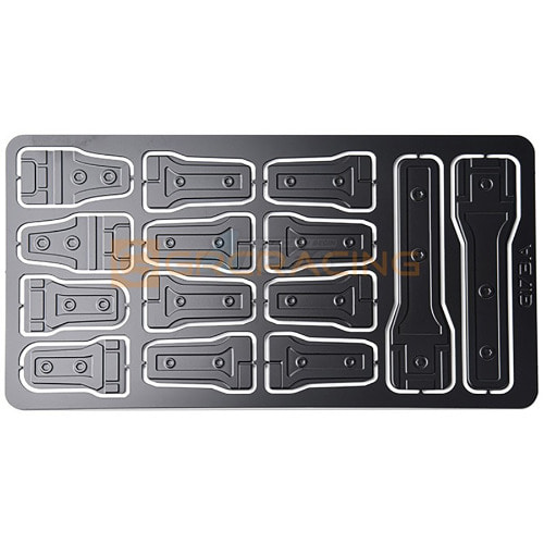 하비몬[#GRC/G173AB] Full Set Scaled Hinge Decorative Metal Plate for SCX6 Wrangler (Silver)[상품코드]GRC