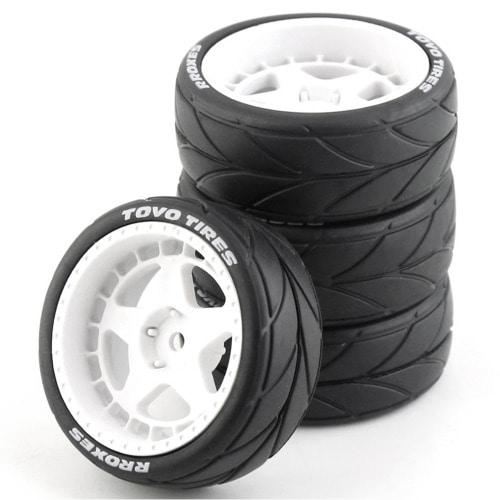 하비몬[#I500282786A2] [4개입] 1/10 Rubber Tires and Wheels w/12mm Hex Adapter (크기 65 x 26mm)[상품코드]RCMON