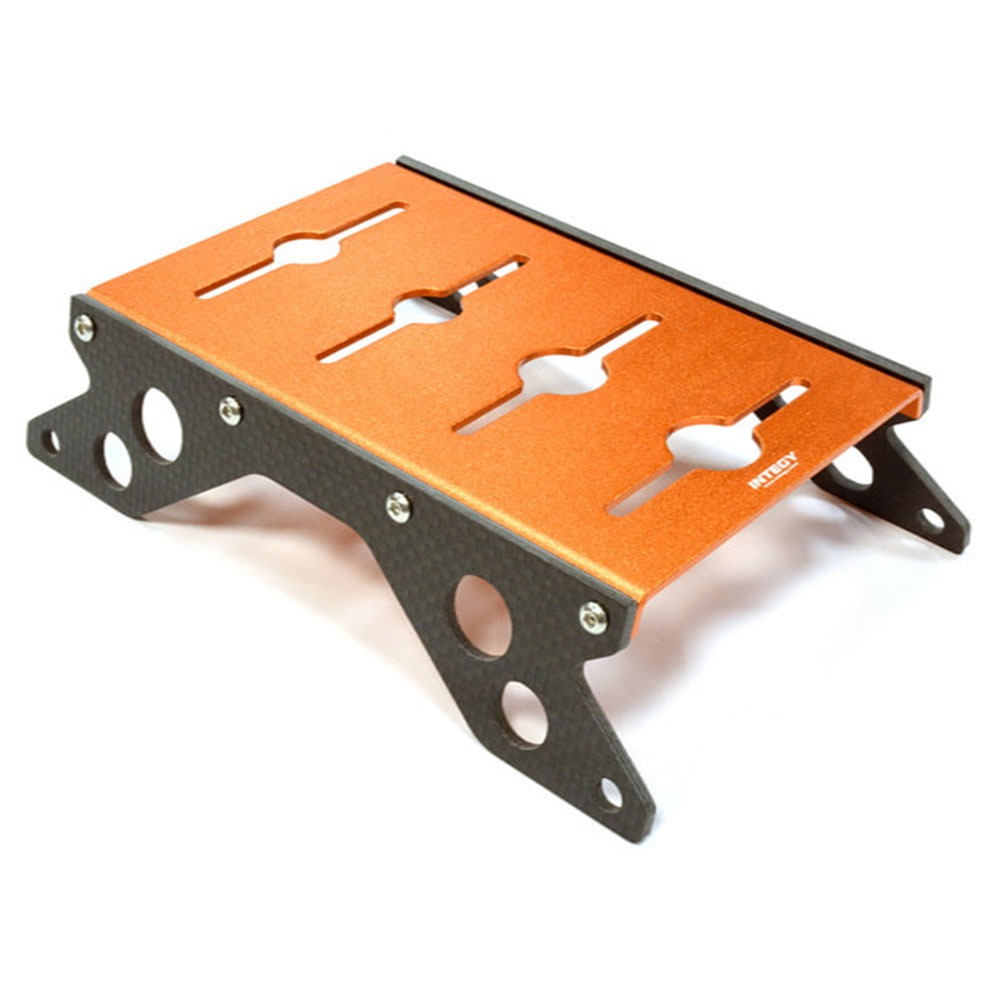 하비몬[#C25817ORANGE**] [크기 140 x 90 x 높이 40mm] Carbon 40mm Side Plate Car Stand w/ Shock Stand for 1/10 Scale[상품코드]INTEGY