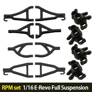 하비몬[RPM세트할인-5%] 1/16 E-Revo Full Suspension A-arms (Black)[상품코드]-