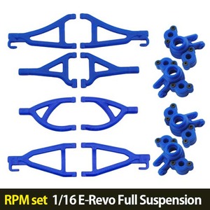 하비몬[RPM set 5% 할인] 1/16 E-Revo Full Suspension A-arms (Blue)[상품코드]-