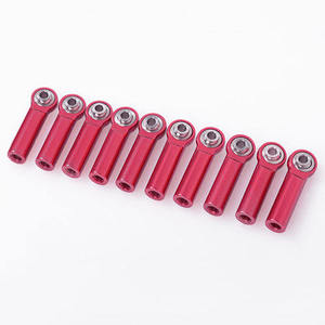 하비몬[단종] [Z-S1673] (10개입) M3/M4 Long Straight Aluminum Rod Ends (Red) (볼 M3｜로드 M4｜길이 31mm)[상품코드]RC4WD