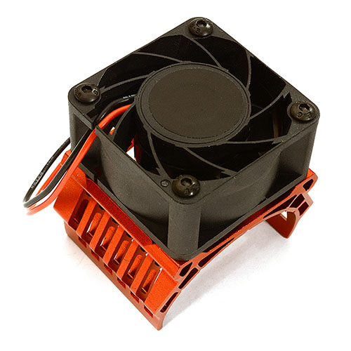 하비몬[#C28604RED] 42mm Motor Heatsink+40x40mm Cooling Fan 17k rpm for 1/10 Summit &amp; E-Revo (Red)[상품코드]INTEGY