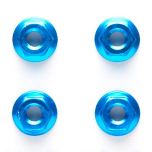 하비몬[#TA42143] 4mm ALU Serrated Nut Blue(*4)[상품코드]TAMIYA