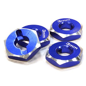 하비몬[#C26367BLUE] 12mm Hex Wheel (4) Hub 3mm Thick for 1/10 Axial, Tamiya, TC &amp; Drift (Blue)[상품코드]INTEGY