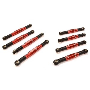 하비몬[#C25364RED] T2 Pushrod &amp; Turnbuckle Set (8) 48mm, 59mm for 1/16 Traxxas Slash VXL &amp; Rally (Red)[상품코드]INTEGY