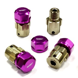 하비몬[#C25090PURPLE] [4개입] Billet Machined 17mm Wheel Hex (4) +12mm Offset for T-Maxx, 1/10 Revo &amp; Summit (Purple)[상품코드]INTEGY