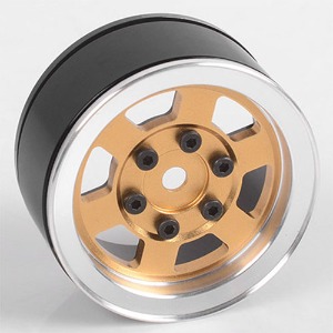 하비몬[#VVV-C0809] [낱개 1개입] Six-Spoke 1.55&quot; Single Internal Beadlock Wheel (Gold)[상품코드]CCHAND