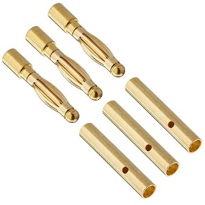하비몬[BM0073] (3쌍입+수축튜브｜모터 커넥터) 2mm Gold Bullet Connectors w/Heat Shrink Tubing (길이 수10.5+4mm｜암14.5mm)[상품코드]BEST-RCMODEL