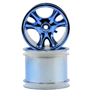 하비몬[단종] [RPM-81745] (2개입) Clawz 6-Spoke 2.2&quot; Truck Wheels (for Tamiya, HPI, Traxxas 12mm Hex) (Blue Chrome)[상품코드]RPM