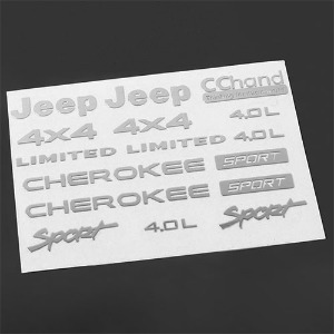 하비몬**[#VVV-C0263] Metal Emblem Set for Axial SCX10 II Cherokee XJ (Silver)[상품코드]CCHAND