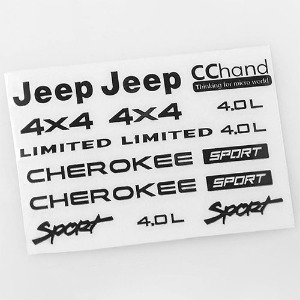 하비몬[#VVV-C0264**] Metal Emblem Set for Axial SCX10 II Cherokee XJ (Black)[상품코드]CCHAND