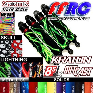 하비몬[ARM818MRED] (쇽 부츠｜4개입) ARRMA 5th Scale Kraton 8S / Outcast 8S Shock Boots - Metallic Red[상품코드]FULL FORCE RC