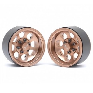 하비몬[#BRW780917BZ] [2개입] 1.9 Terra Classic 8-Hole Aluminum Deep Dish Beadlock Wheels w/XT601 Hubs (Bronze)[상품코드]BOOM RACING