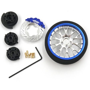 하비몬[#YA-0625DB] Aluminum Transmitter Steering Wheel Set Blue Type A for Futaba KO Sanwa Flysky NB4[상품코드]YEAH RACING
