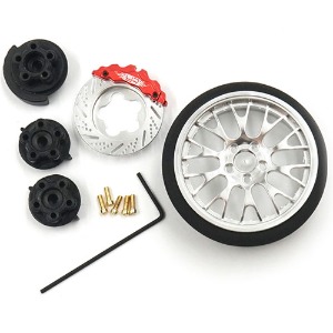 하비몬[#YA-0625SV] Aluminum Transmitter Steering Wheel Set Silver Type A for Futaba KO Sanwa Flysky NB4[상품코드]YEAH RACING