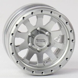 하비몬[#PB/PBW15CLAA] [4개입] 1.55 RACELINE Scale Clutch Aluminum Beadlock Wheels (Silver)[상품코드]PIT BULL XTREME RC