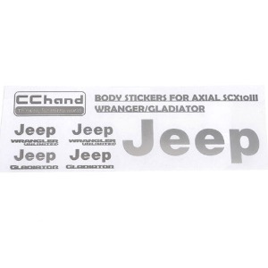 하비몬[#VVV-C1136] Metal Logo Decal Sheet for Axial 1/10 SCX10 III Jeep (Gladiator/Wrangler) (Silver)[상품코드]CCHAND