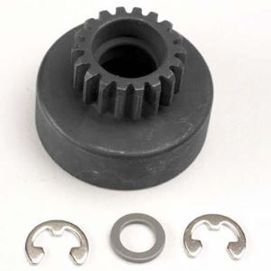 하비몬[#AX4118] Clutch Bell, (18-Tooth)/ 5x8x0.5mm Fiber Washer (2)/ 5mm E-Clip (Requires #4609 - Ball Bearings, 5x10x4mm (2)) (NITRO)[상품코드]TRAXXAS