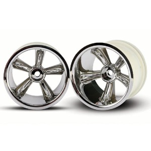 하비몬[#AX4172] TRX® Pro-Star Chrome Wheels (2) (Rear) (For 2.2&quot; Tires) (NITRO)[상품코드]TRAXXAS