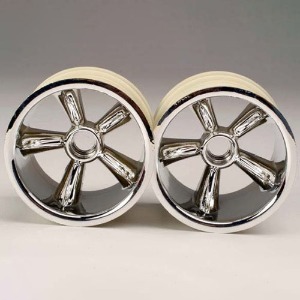 하비몬[#AX4174] TRX® Pro-Star Chrome Wheels (2) (Front) (For 2.2&quot; Tires) (NITRO)[상품코드]TRAXXAS