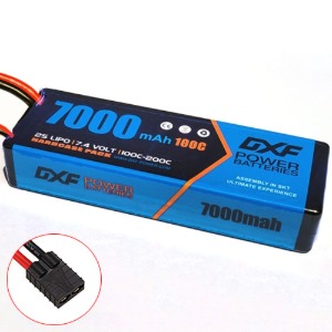 하비몬7.4V 7000mAh 100C 2S Hard Case Lipo Battery (TRX잭)[상품코드]DXF