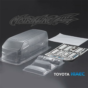 하비몬[#PC201002] 1/10 Toyota Hiaec Body Shell w/Decal, Light Bucket, Rear Wing (Clear｜미도색)[상품코드]MATRIXLINE