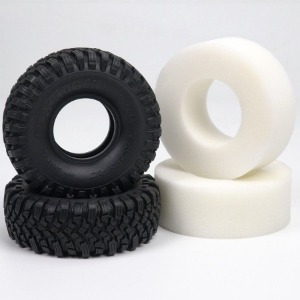 하비몬[97400890] (2개입) 1.9&quot; Black Rack Tires w/Inserts (Super Soft Rubber) (크기 120 x 45mm)[상품코드]CROSS-RC