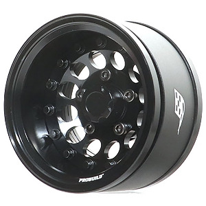 하비몬[#BRPB15502BKBK] [2개] ProBuild™ 1.55&quot; R12 Adjustable Offset Aluminum Beadlock Wheels (Black/Black)[상품코드]BOOM RACING