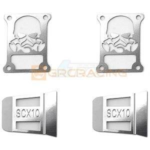 하비몬[#GRC/G166LAS] Stainless Steel Tail Light Guard Logo A for SCX10 III Wrangler (Silver)[상품코드]GRC