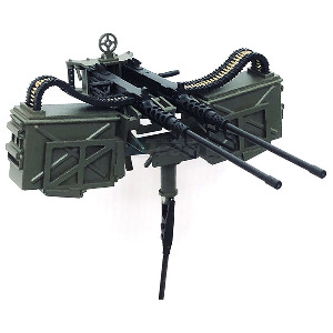 하비몬[#BA-H03] 1/10 Scale Model Twin M2HB Browning .50 Caliber Machine Gun Replica (Large Ammo Box wo/ Shield) (미조립｜미도색｜머신건)■[상품코드]BA MODEL STUDIO