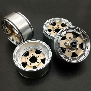 하비몬[#RCC-WA61905] [4개입] 1.9&quot; Beadlock Aluminum Wheel Set w/12mm Hex (Gold)[상품코드]RC CHANNEL
