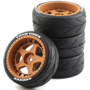 하비몬[#I500282786A1] [4개입] 1/10 Rubber Tires and Wheels w/12mm Hex Adapter (크기 65 x 26mm)[상품코드]RCMON