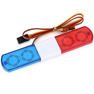 하비몬[#BM0301] Ambulance/Police/Warning Flash LED Light Bar 113mm (Blue/Red) (4.8V~6V｜3채널 ON/OFF/모드변경) (경광등｜선길이 30cm)[상품코드]BEST-RCMODEL